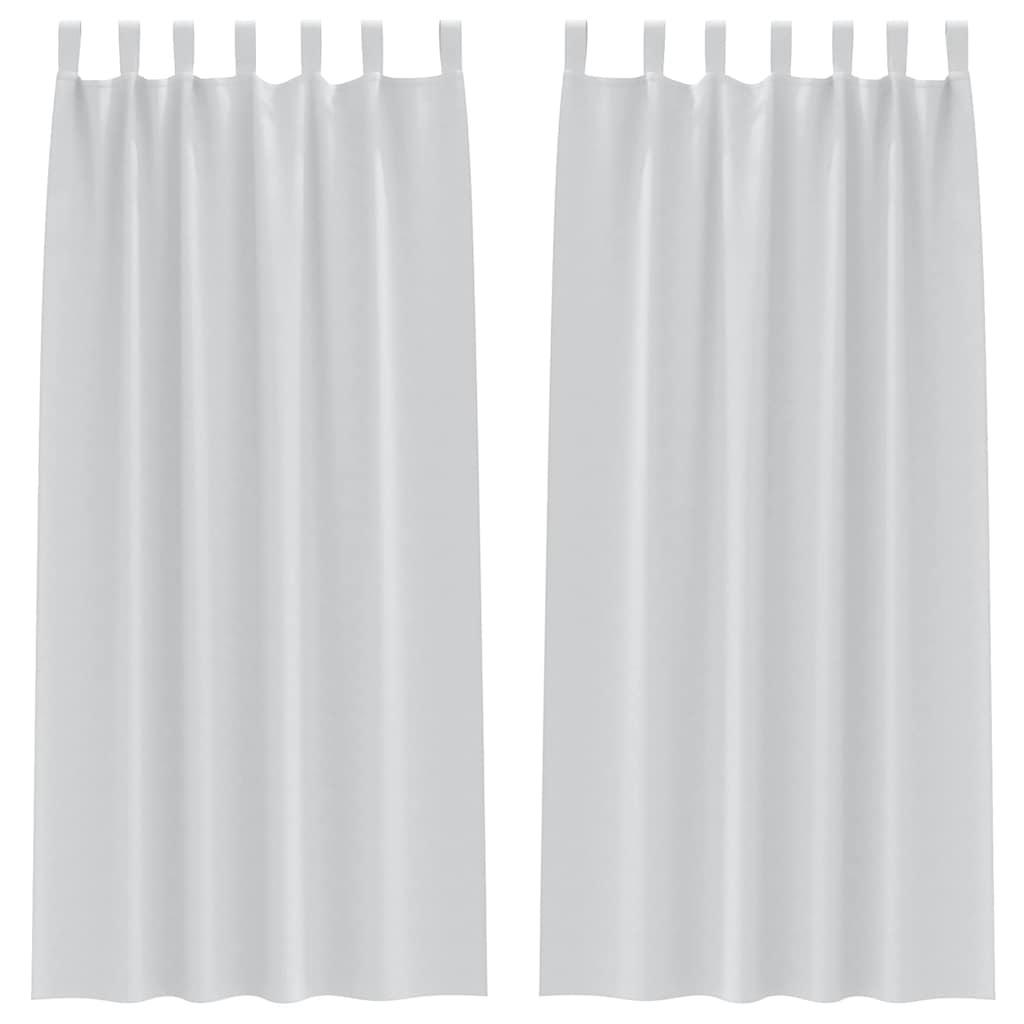 Blackout Curtains with Rings 2 pcs Pale Grey 225 x 140 cm