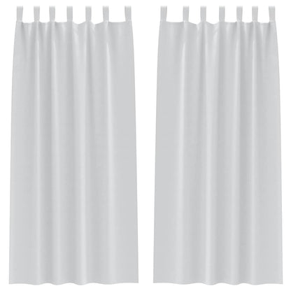 Blackout Curtains with Rings 2 pcs Pale Grey 260 x 140 cm