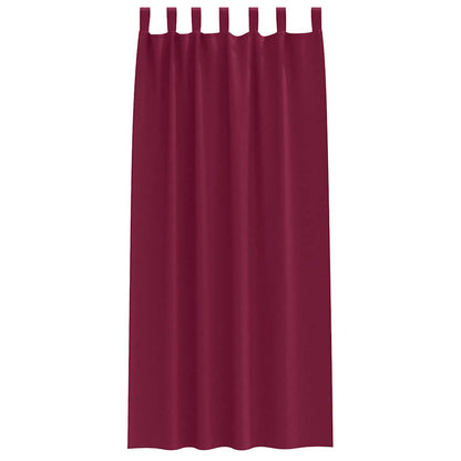 Blackout Curtains with Rings 2 pcs Wine Red 225 x 140 cm