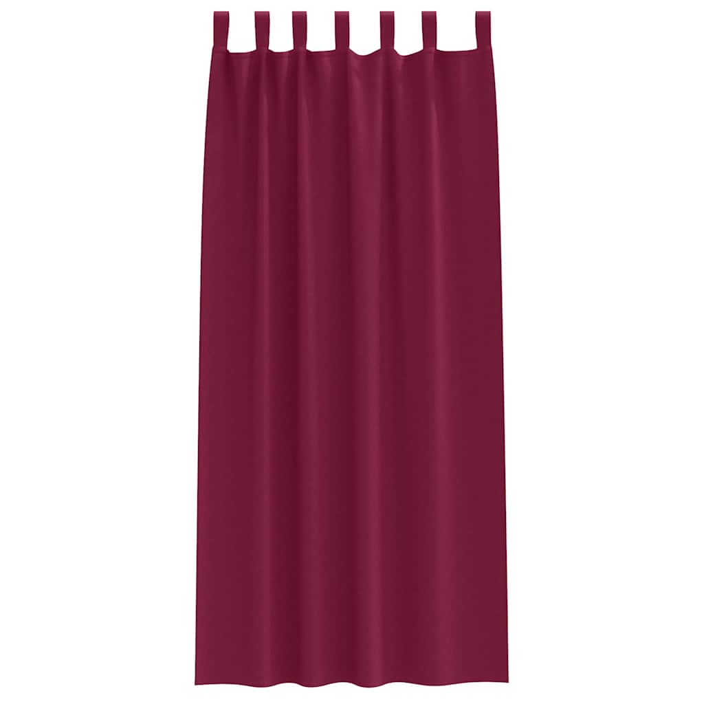 Blackout Curtains with Rings 2 pcs Wine Red 245 x 140 cm