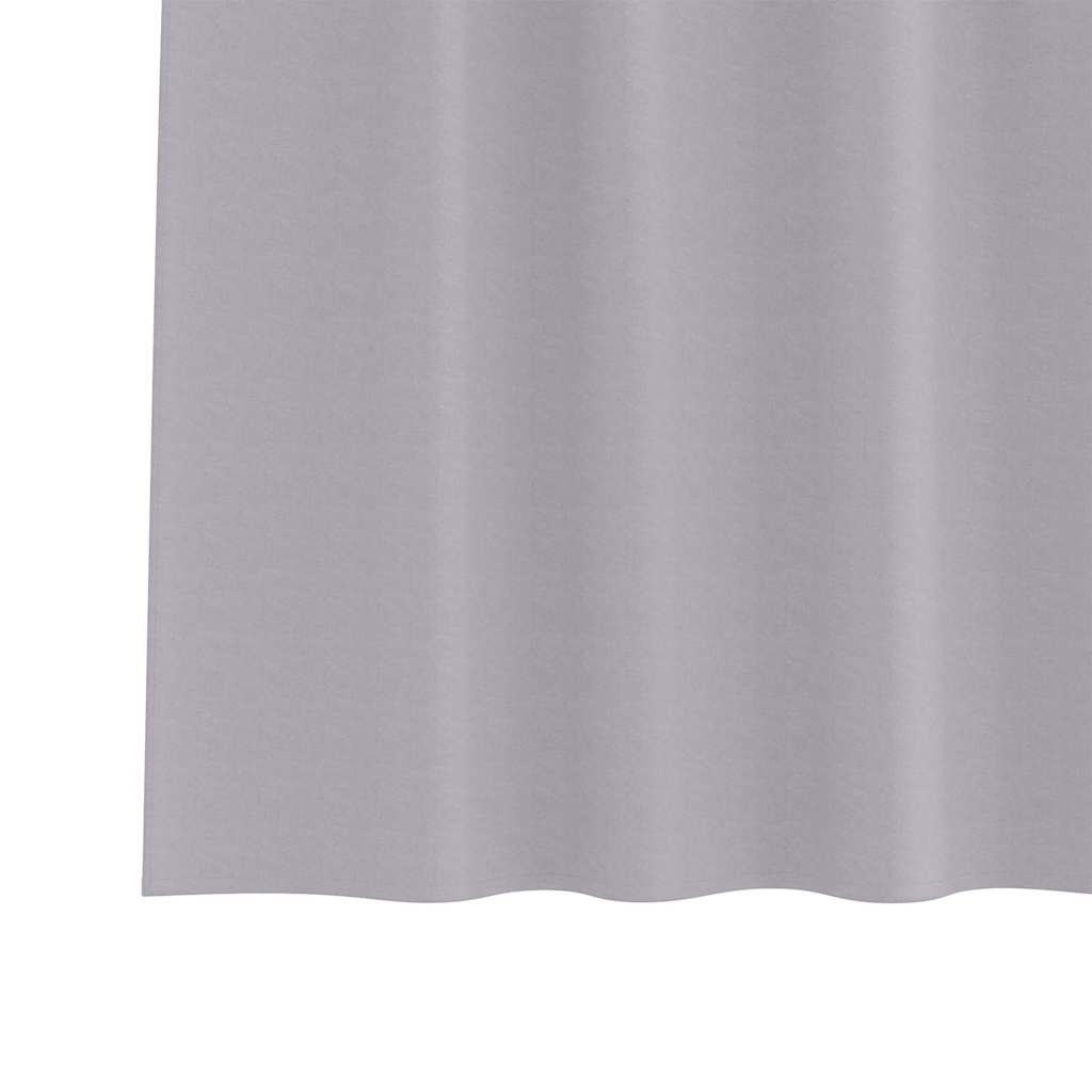 Blackout Curtains with Rings 2 pcs Metal Grey 175 x 140 cm