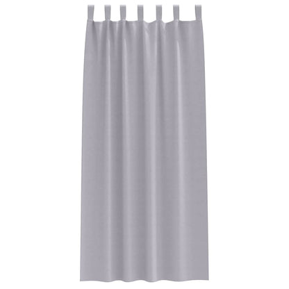 Blackout Curtains with Rings 2 pcs Metal Grey 225 x 140 cm