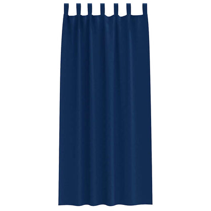 Blackout Curtains with Rings 2 pcs Dark Blue 260 x 140 cm