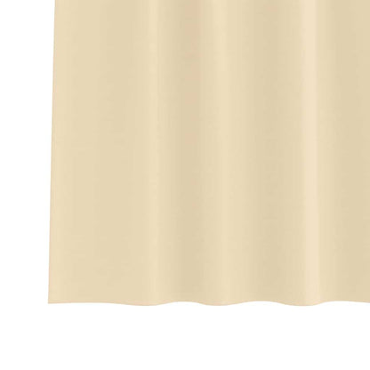 Blackout Curtains with Rings 2 pcs Cream 225 x 140 cm Polyester