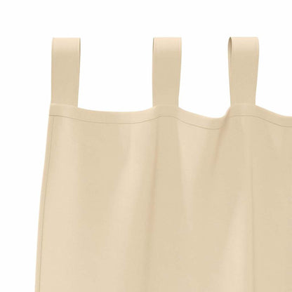 Blackout Curtains with Rings 2 pcs Cream 245 x 140 cm Polyester