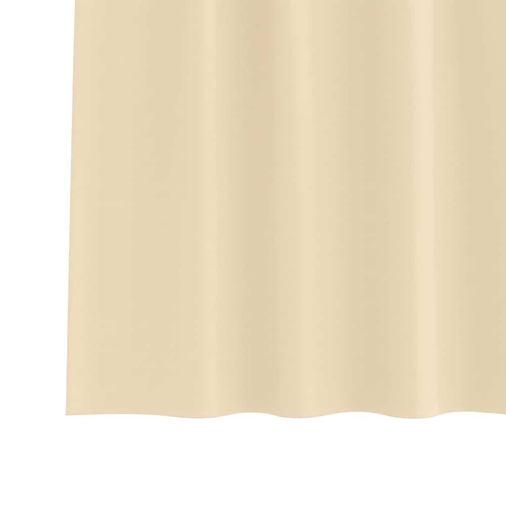 Blackout Curtains with Rings 2 pcs Cream 245 x 140 cm Polyester