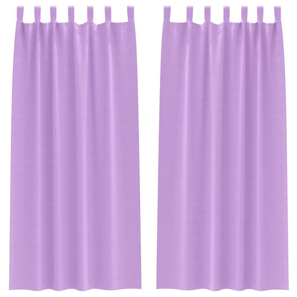 Blackout Curtains with Rings 2 pcs Purple 225 x 140 cm