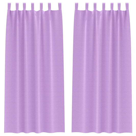 Blackout Curtains with Rings 2 pcs Purple 225 x 140 cm