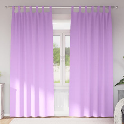 Blackout Curtains with Rings 2 pcs Purple 260 x 140 cm