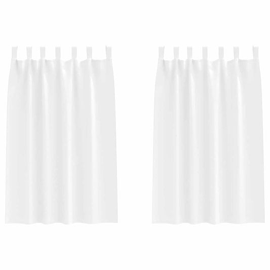 Blackout Curtains with Rings 2 pcs Pure White 175 x 140 cm