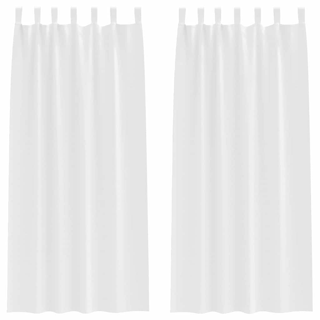 Blackout Curtains with Rings 2 pcs Pure White 225 x 140 cm