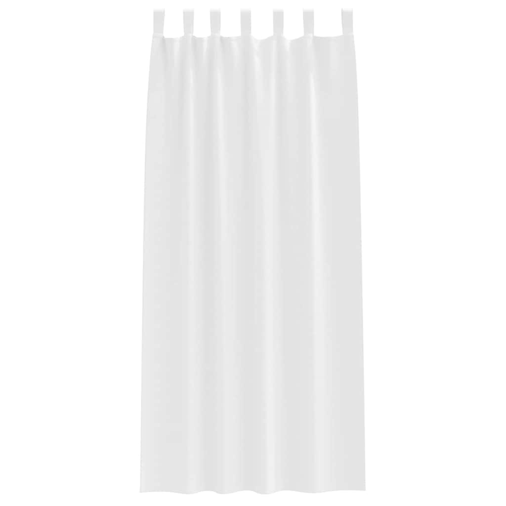 Blackout Curtains with Rings 2 pcs Pure White 225 x 140 cm