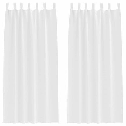 Blackout Curtains with Rings 2 pcs Pure White 245 x 140 cm