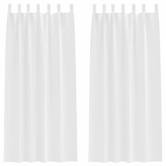 Blackout Curtains with Rings 2 pcs Pure White 260 x 140 cm
