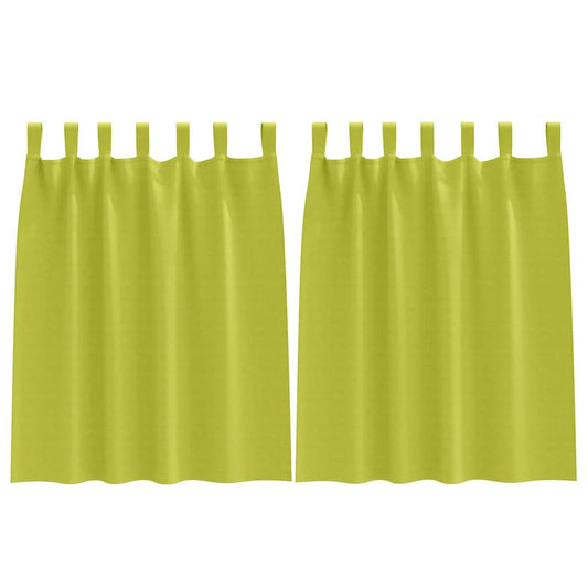 Blackout Curtains with Rings 2 pcs Green 140 x 140 cm Polyester