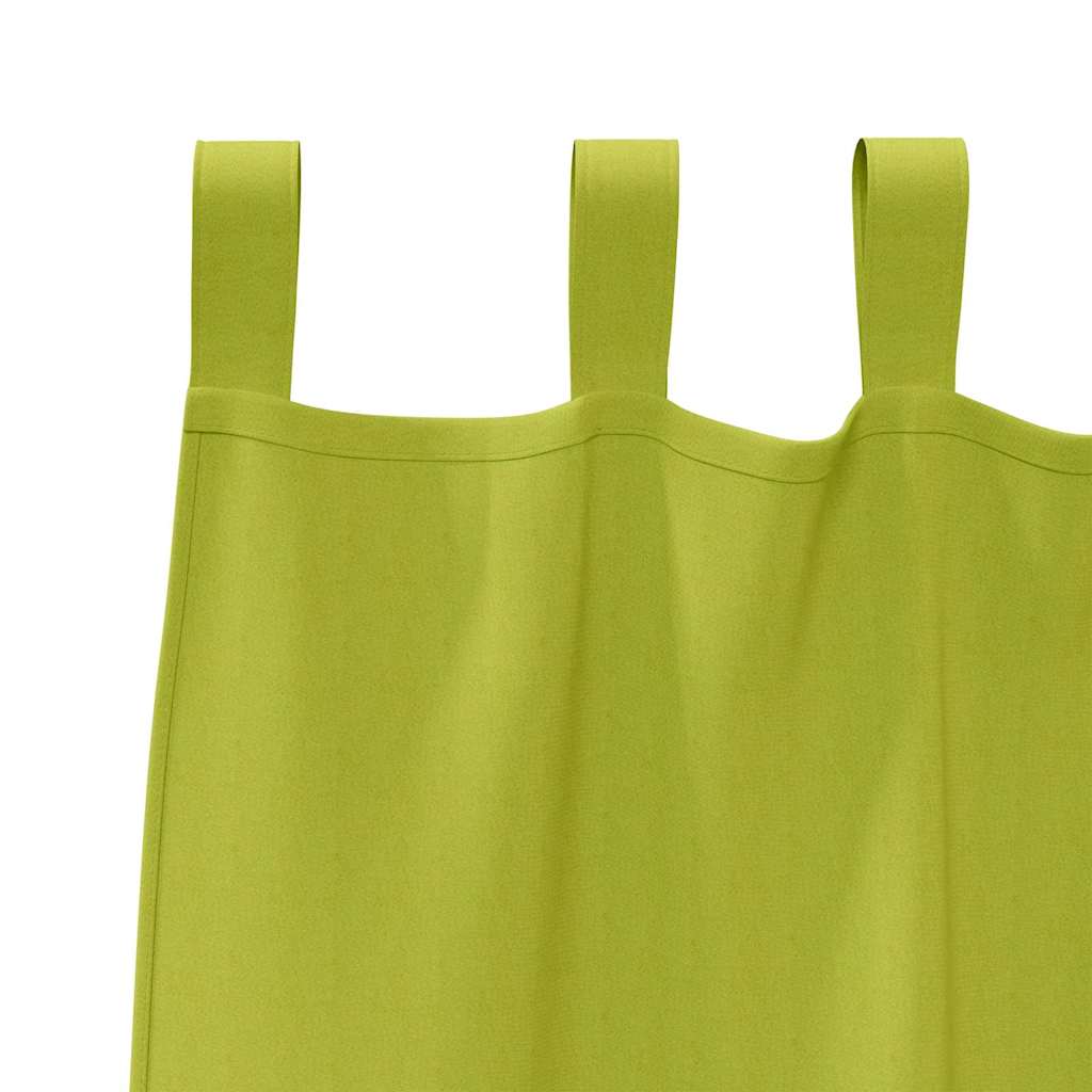 Blackout Curtains with Rings 2 pcs Green 260 x 140 cm Polyester