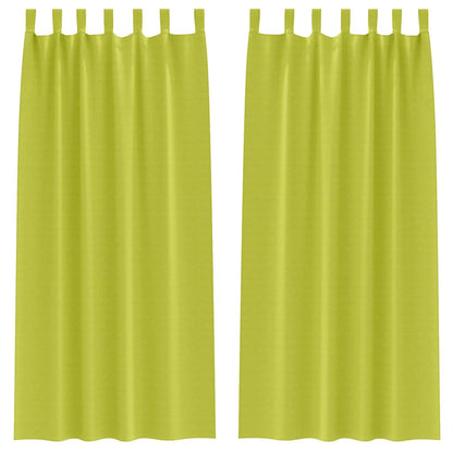 Blackout Curtains with Rings 2 pcs Green 260 x 140 cm Polyester