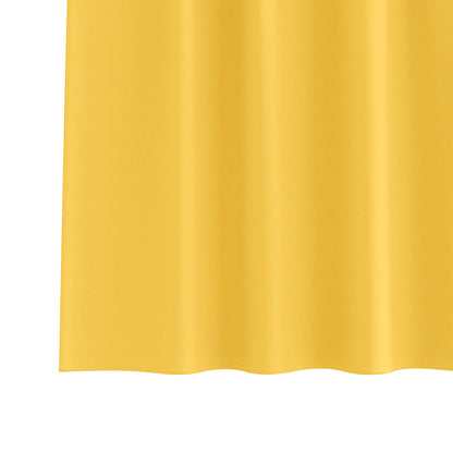 Blackout Curtains with Rings 2 pcs Mustard Yellow 175 x 140 cm