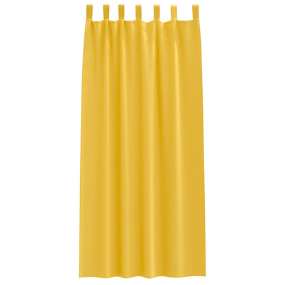 Blackout Curtains with Rings 2 pcs Mustard Yellow 225 x 140 cm