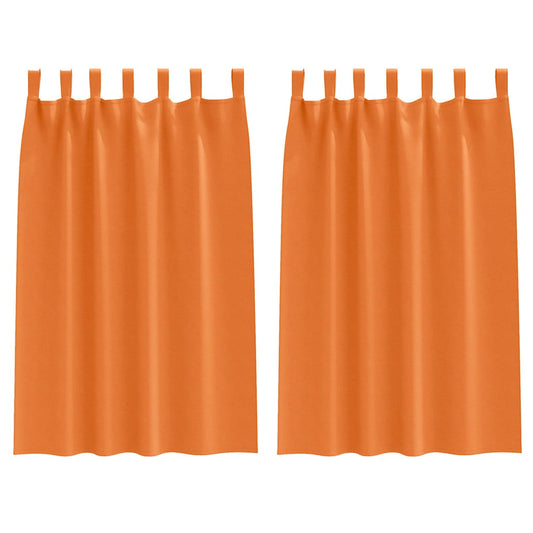 Blackout Curtains with Rings 2 pcs Bright Orange 175 x 140 cm