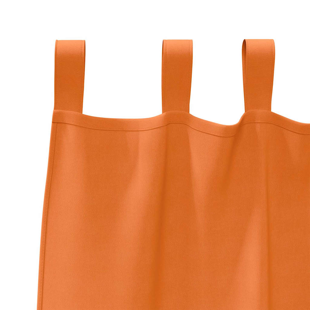 Blackout Curtains with Rings 2 pcs Bright Orange 260 x 140 cm