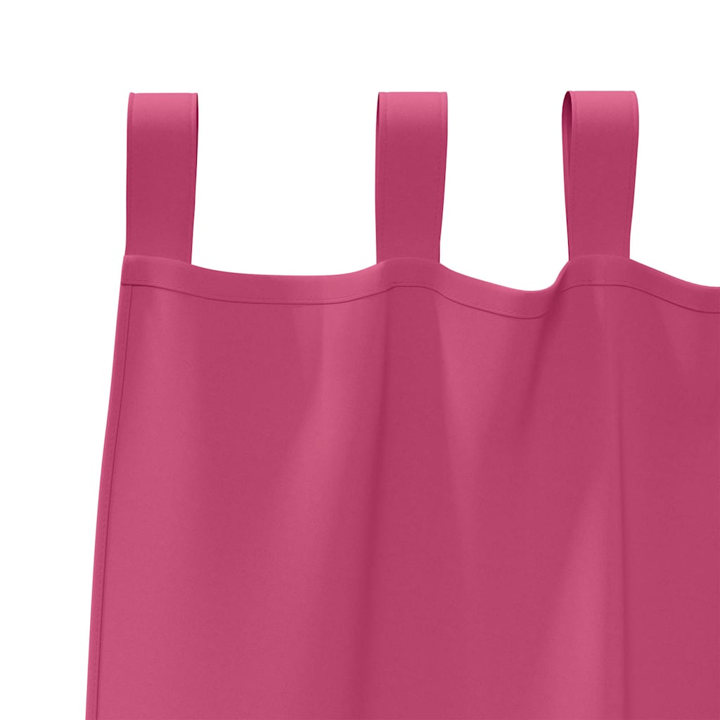 Blackout Curtains with Rings 2 pcs Bright Pink 140 x 140 cm