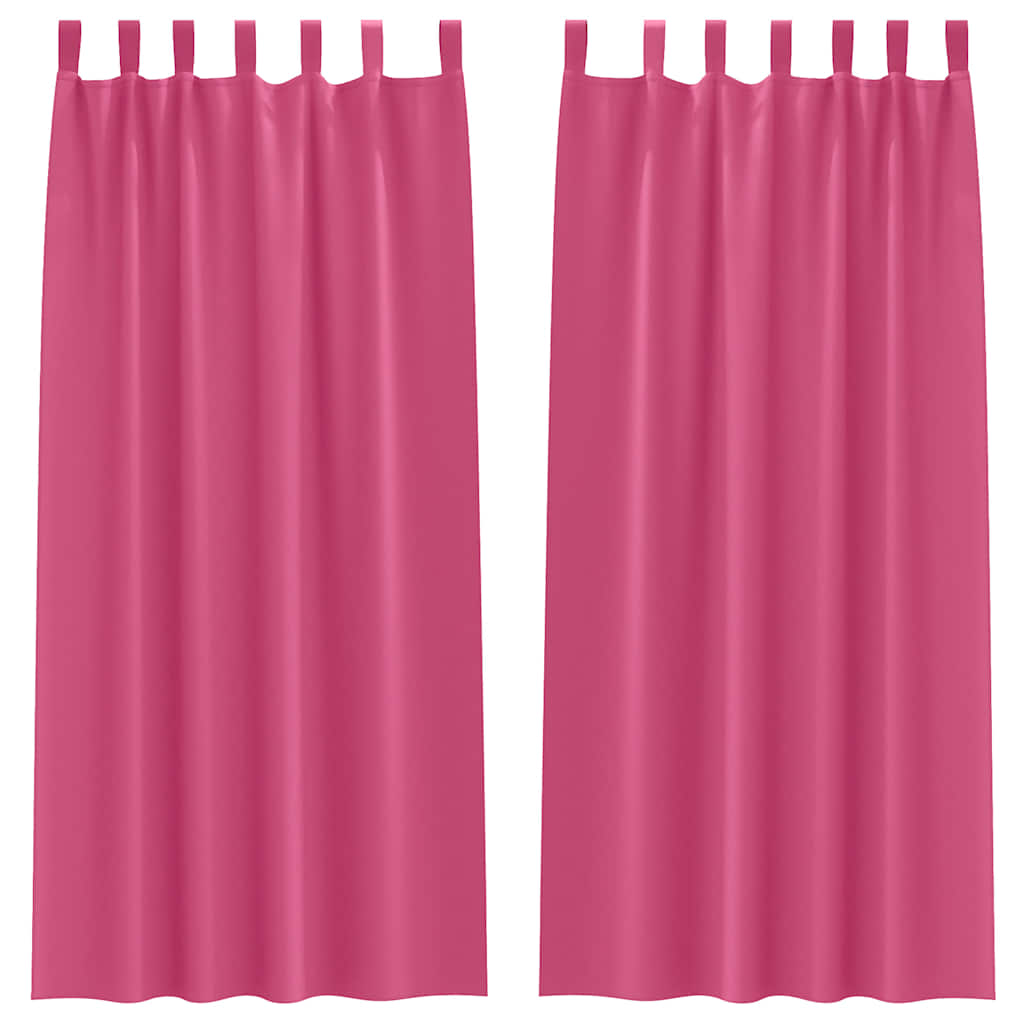 Blackout Curtains with Rings 2 pcs Bright Pink 225 x 140 cm