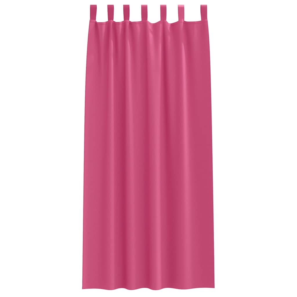 Blackout Curtains with Rings 2 pcs Bright Pink 225 x 140 cm