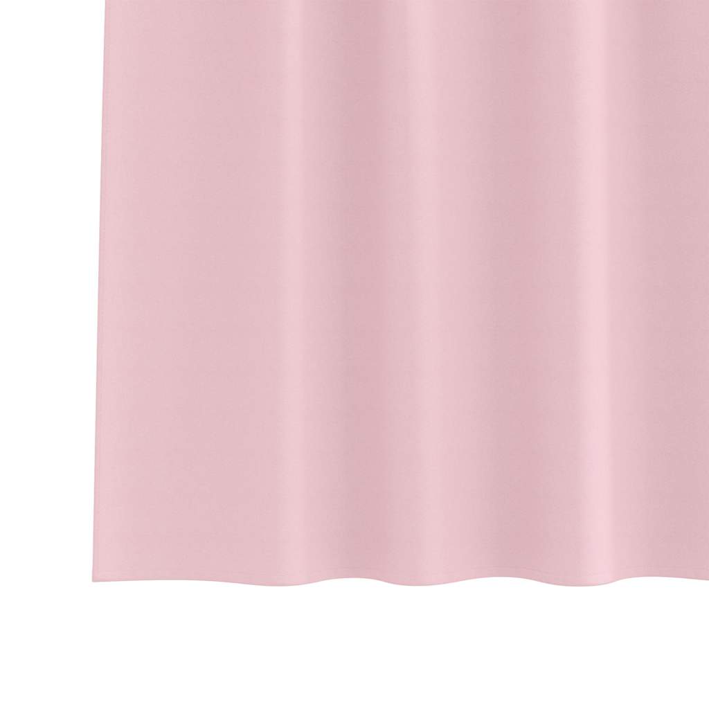 Blackout Curtains with Rings 2 pcs Baby Pink 245 x 140 cm