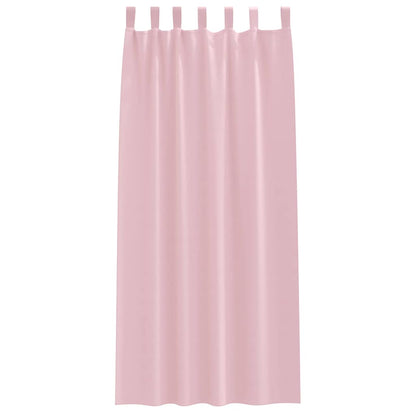 Blackout Curtains with Rings 2 pcs Baby Pink 260 x 140 cm