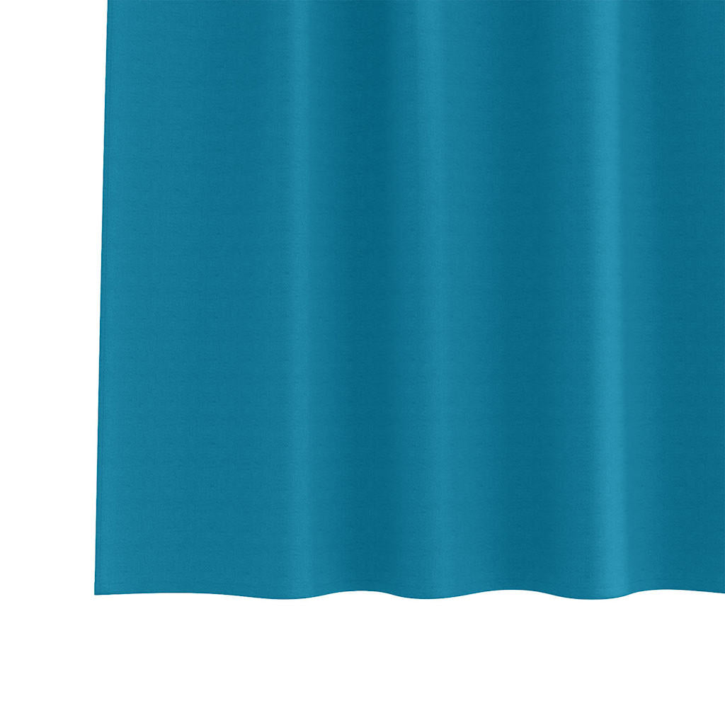 Blackout Curtains with Rings 2 pcs Turquoise 245 x 140 cm
