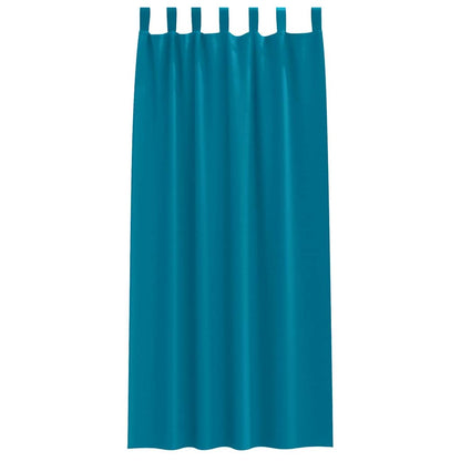 Blackout Curtains with Rings 2 pcs Turquoise 245 x 140 cm