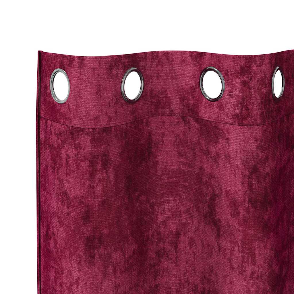 Velvet Curtains 2 pcs Wine Red 175 x 140 cm Velvet