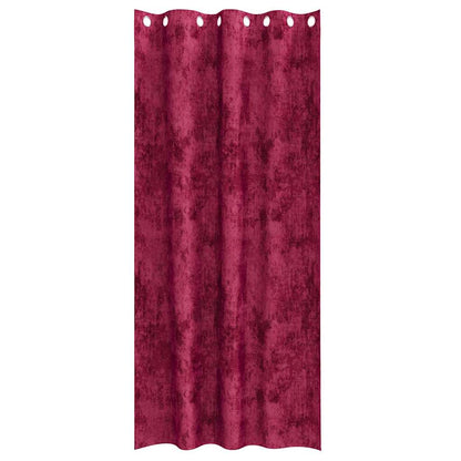 Velvet Curtains 2 pcs Wine red 225 x 140 cm Velvet