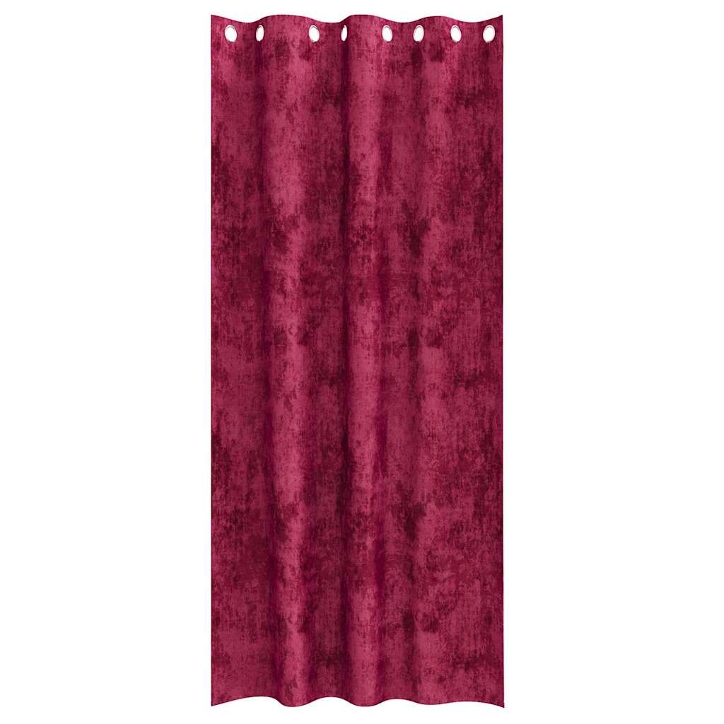 Velvet Curtains 2 pcs Wine Red 260 x 140 cm Velvet