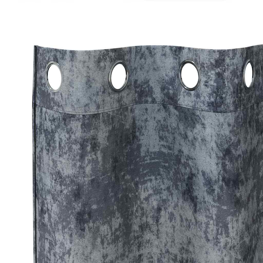 Velvet Curtains 2 pcs Silver Grey 245 x 140 cm Velvet