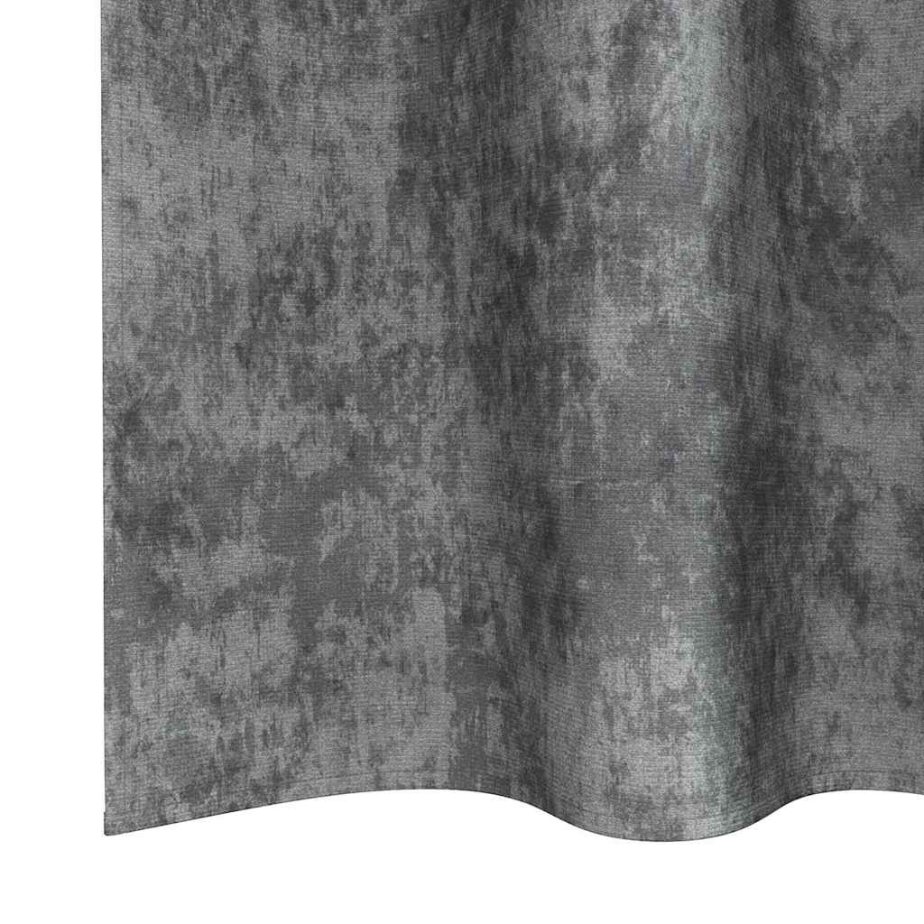Velvet Curtains with Curtains 2 pcs Grey 140 x 140 cm Velvet