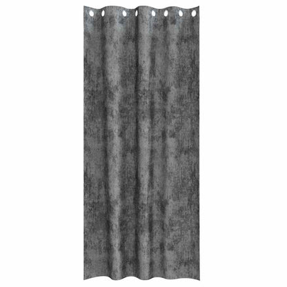 Velvet Curtains with Curtains 2 pcs Grey 260 x 140 cm Velvet