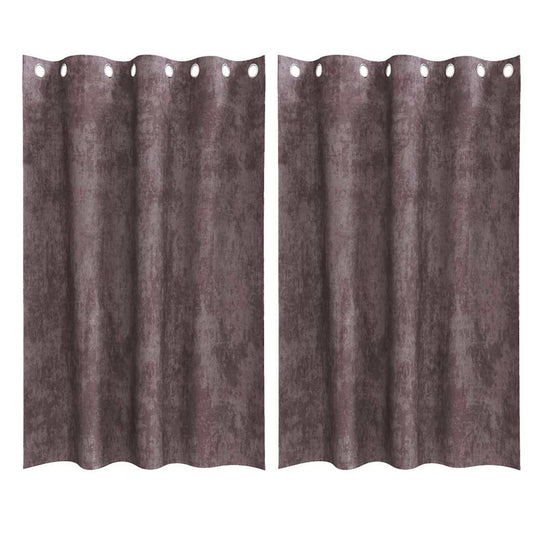 Velvet Curtains 2 pcs Brown 175 x 140 cm Velvet