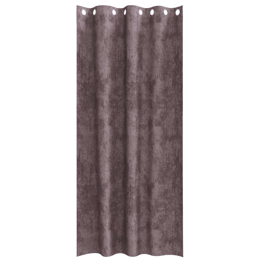 Velvet Curtains with Curtains 2 pcs Brown 225 x 140 cm Velvet
