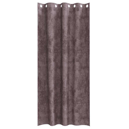 Velvet Curtains with Curtains 2 pcs Brown 225 x 140 cm Velvet