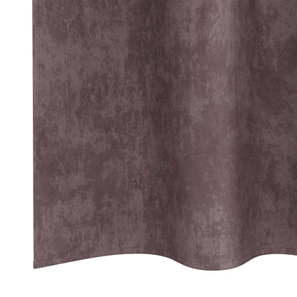 Velvet Curtains with Curtains 2 pcs Brown 260 x 140 cm Velvet