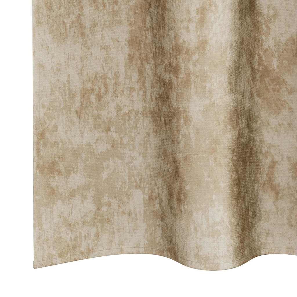 Velvet Curtains with Curtains 2 pcs Cream 225 x 140 cm Velvet