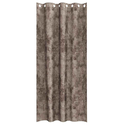 Velvet Curtains 2 pcs Cappuccino 225 x 140 cm Velvet