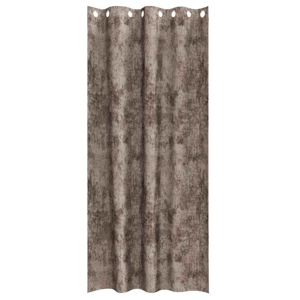 Velvet Curtains 2 pcs Cappuccino 245 x 140 cm Velvet