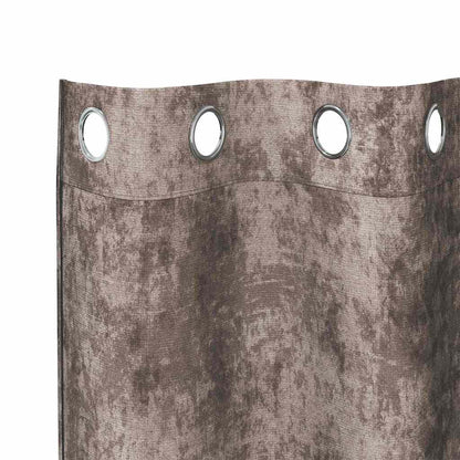 Velvet Curtains 2 pcs Cappuccino 260 x 140 cm Velvet