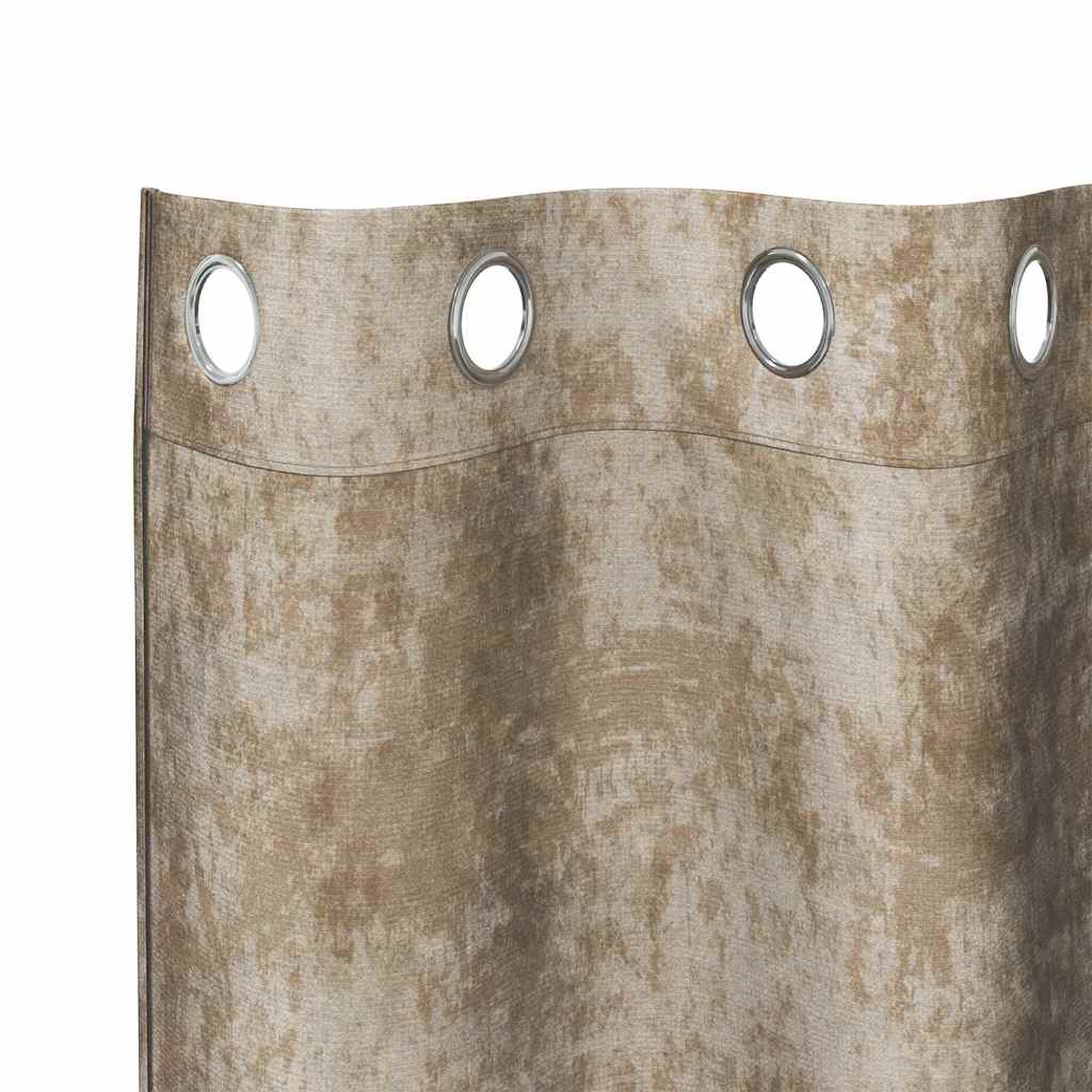 Velvet Curtains 2 pcs Champagne 175 x 140 cm Velvet