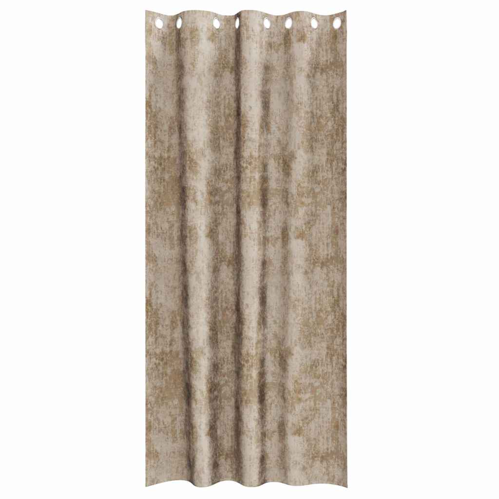 Velvet Curtains 2 pcs Champagne 225 x 140 cm Velvet