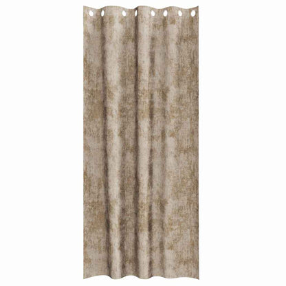 Velvet Curtains 2 pcs Champagne 245 x 140 cm Velvet