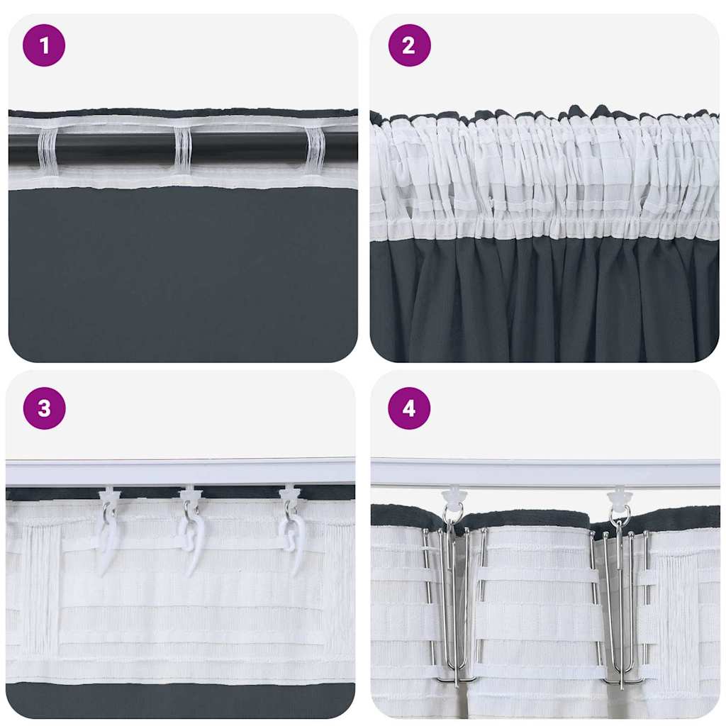 Velvet Curtains 2 pcs Silver Grey 225 x 140 cm Velvet